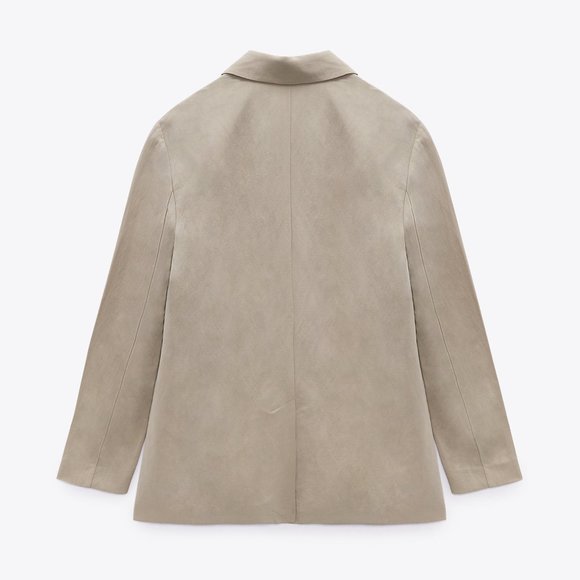 ZARA | Oversized Linen Blend Blazer - Picture 6 of 9